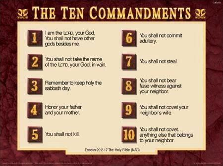 the 10 commandments in order in tagalog